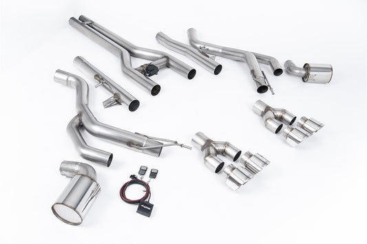 Dodge Challenger SRT Hellcat - Front Pipe-back with Active 'H' System and Polished GT-100 Tips for SRT Hellcat