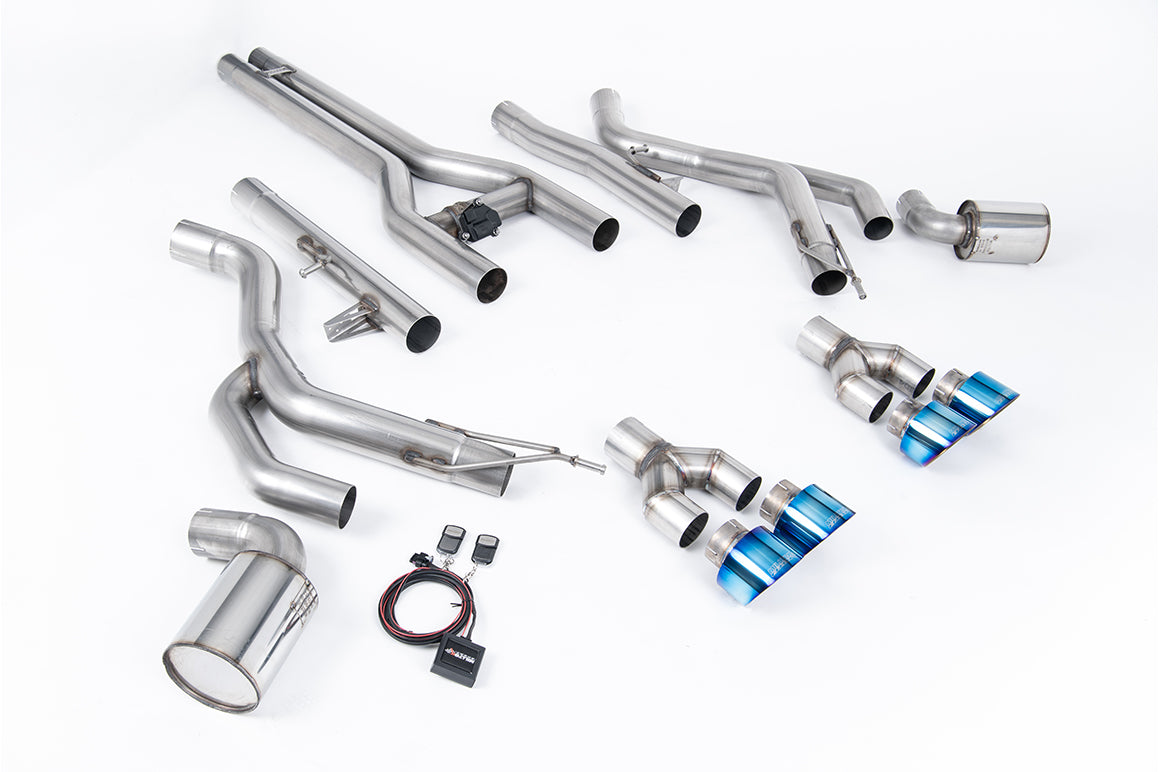 Dodge Challenger SRT Hellcat - Front Pipe-back with Active 'H' System and Burnt Titanium GT-100 Tips
