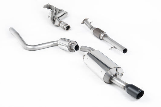 Ford Fiesta MK6 ST 150 - Full Resonated (Quieter) Exhaust System with Hi-Flow Sports Catalyst &amp; Ceramic Coated Satin Black Trim