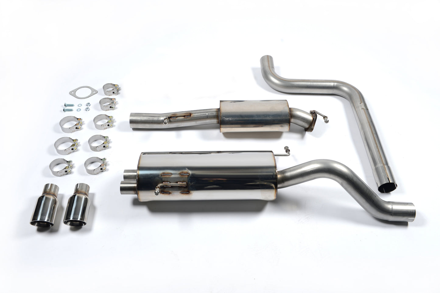 Ford Fiesta MK7/7.5 ST 1.6 - Resonated (Quieter) Cat-Back Race Exhaust System with Polished Tips