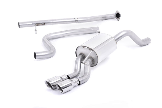 Ford Fiesta MK7/7.5 Ecoboost 1.0T - Non-Resonated (Louder) Cat-Back Exhaust System with Polished Tips