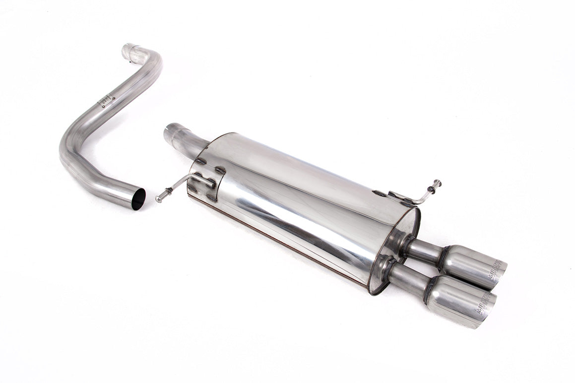 Ford Fiesta MK7 Duratec &amp; Zetec-S - Front Pipe-Back System with Twin 80mm GT80 Trims (For Milltek Cat/Cat-Delete)