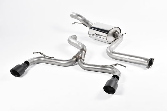 Ford Focus MK2 ST 225 - Non-Resonated (Louder) Cat-Back Race Exhaust System with Cerakote Black GT-100 Trims