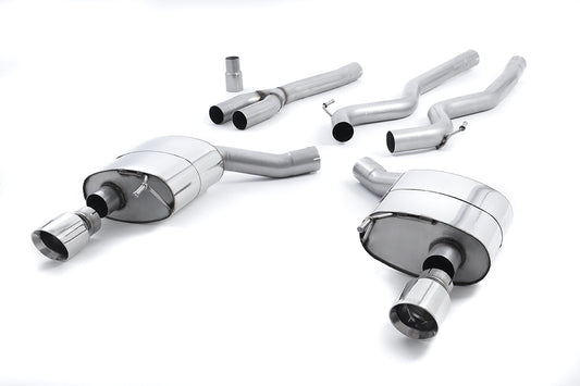 Ford Mustang 2.3 (S550 Fastback) - Non-Resonated (Louder) Cat-Back Exhaust System with GT-100 Polished Trims