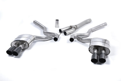 Milltek Exhaust  Ford Mustang 2.3 Ecoboost (Fastback) Cat Back Exhaust System Non Resonated Quad Black Tips SSXFD177 - TMC Motorsport