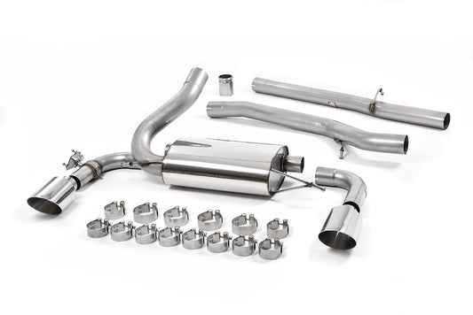 Ford Focus MK3 RS - Non-Resonated (Louder) Cat-Back Exhaust System with Polished GT-115 Trims