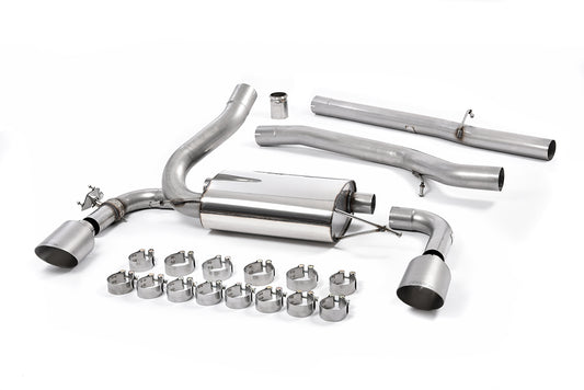 Ford Focus MK3 RS - Non-Resonated (Louder) Cat-Back Exhaust System with Titanium GT-115 Trims