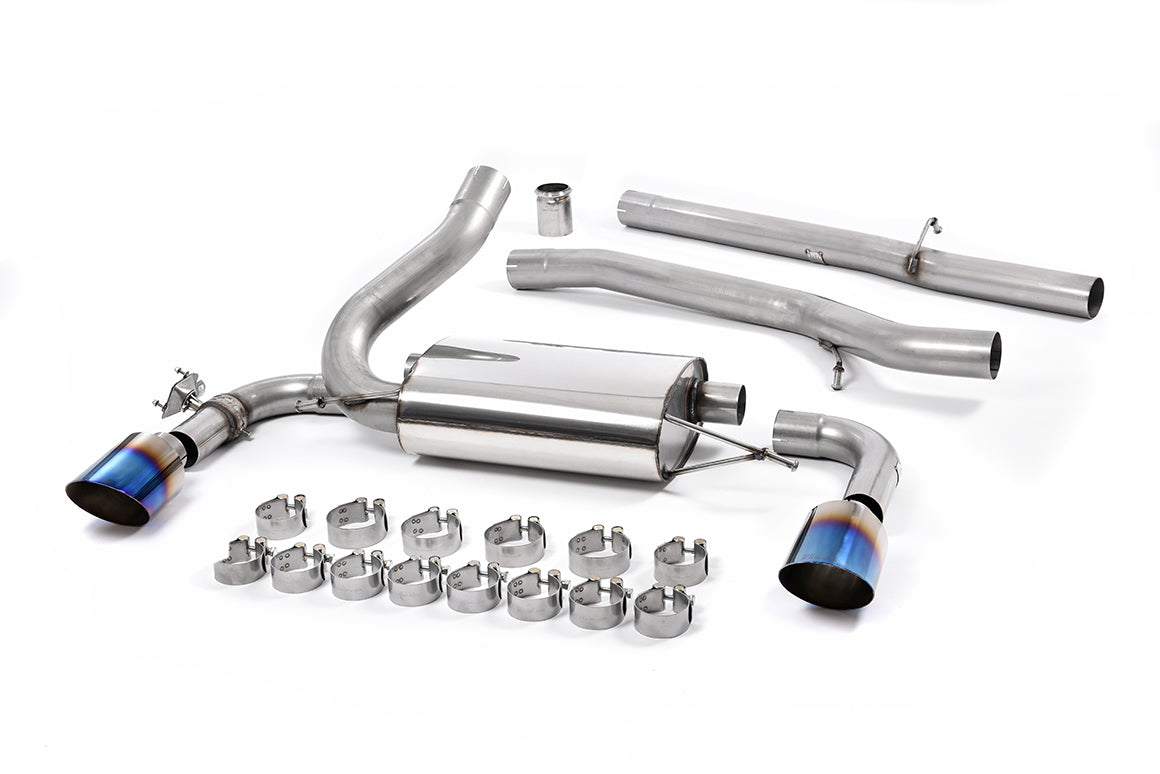 Milltek Exhaust  Ford Focus RS MK3 2.3 Ecoboost 4wd 5 Door Cat Back Exhaust System Non Res Burnt Titanium Tips SSXFD186 - TMC Motorsport