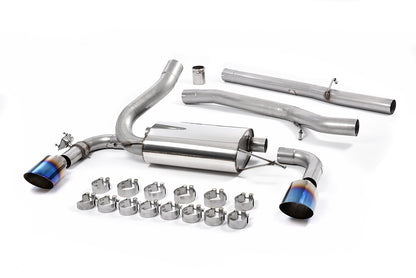 Milltek Exhaust  Ford Focus RS MK3 2.3 Ecoboost 4wd 5 Door Cat Back Exhaust System Non Res Burnt Titanium Tips SSXFD186 - TMC Motorsport