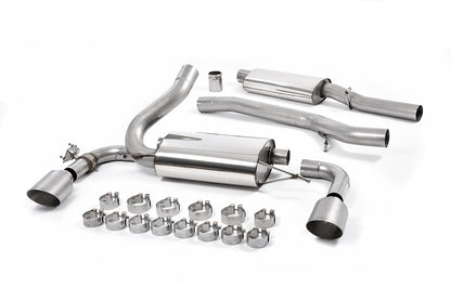 Milltek Exhaust  Ford Focus RS MK3 2.3 Ecoboost 4wd 5 Door Cat Back Exhaust System Resonated Titanium Tips SSXFD188 - TMC Motorsport