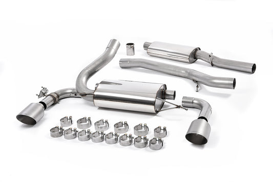 Ford Focus MK3 RS - Resonated (Quieter) Cat-Back Exhaust System with Titanium GT-115 Trims