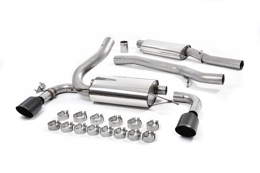 Ford Focus MK3 RS - Resonated (Quieter) Cat-Back Exhaust System with Cerakote Black GT-115 Trims