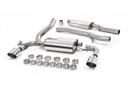 Milltek Exhaust  Ford Focus RS MK3 2.3 Ecoboost 4wd 5 Door Cat Back Exhaust System Resonated Polished Tips SSXFD190 - TMC Motorsport