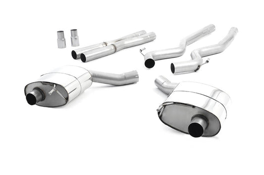 Ford Mustang 5.0 V8 GT (Fastback) - Non-Resonated (Louder) Cat-Back Exhaust System with Titanium GT-100 Trims