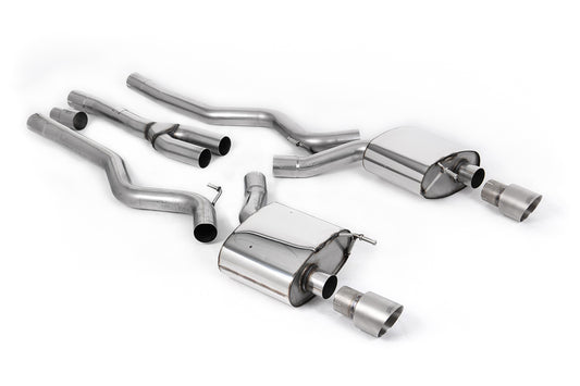 Ford Mustang 2.3 (S550 Fastback) - Non-Resonated (Louder) Cat-Back Exhaust System with GT-100 Titanium Trims