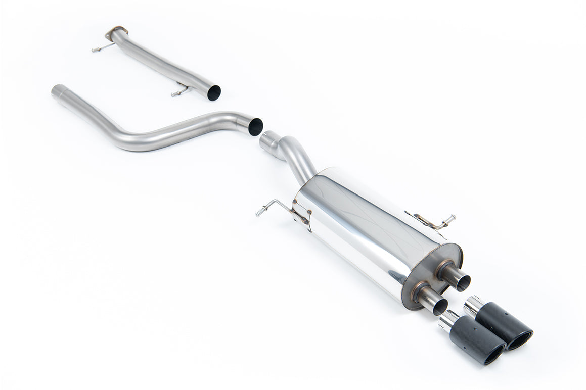 Ford Fiesta MK7/7.5 ST 1.6 - Non-Resonated (Louder) Cat-Back Exhaust System with Carbon Jet-80 Trims