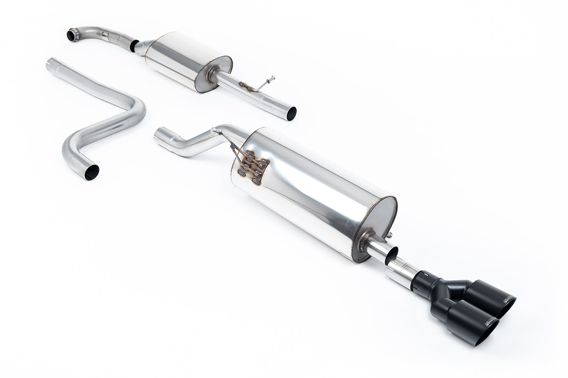 Ford Fiesta MK8 1.0T ST Line (Non GPF Models) - Resonated (Quieter) Cat-Back Exhaust System with Twin GT-90 Cerakote Black Trims