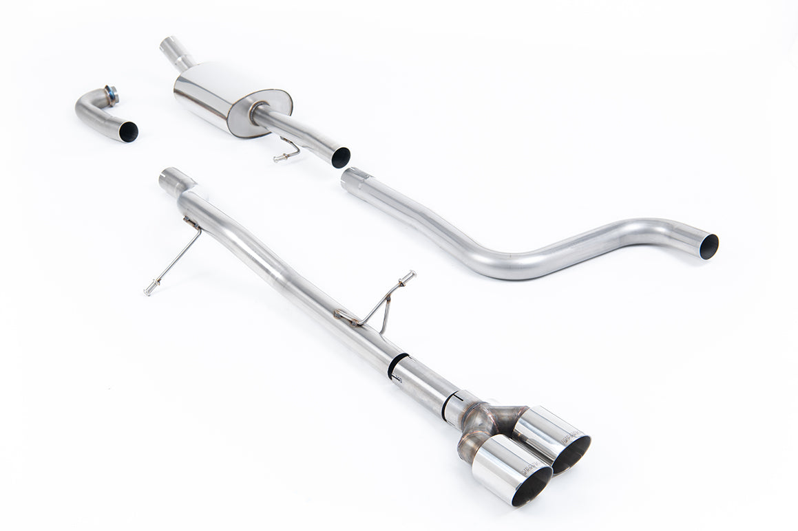 Ford Fiesta MK8 1.0T ST Line (Non GPF Models) - Non-Resonated (Louder) Cat-Back Exhaust System with Twin GT-90 Polished Trims