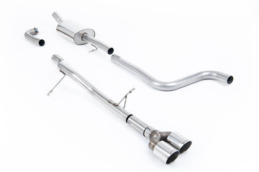 Ford Fiesta MK8 1.0T ST Line (Non GPF Models) - Non-Resonated (Louder) Cat-Back Exhaust System with Twin GT-90 Polished Trims