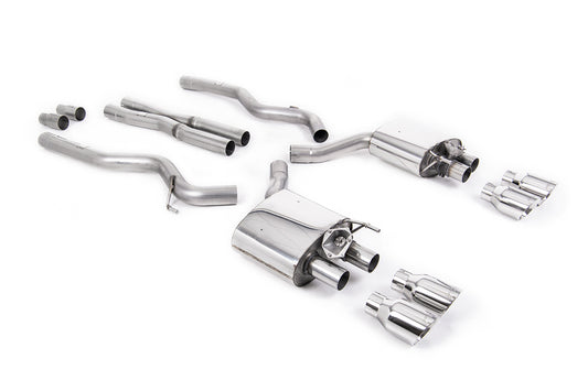 Ford Mustang 5.0 V8 GT (Fastback - Facelift) - Cat-Back Exhaust System with Polished GT-100 Trims