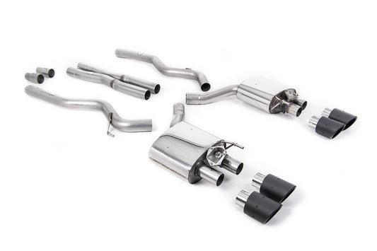 Ford Mustang 5.0 V8 GT (Fastback - Facelift) - Cat-Back Exhaust System with Carbon JET-100 Trims