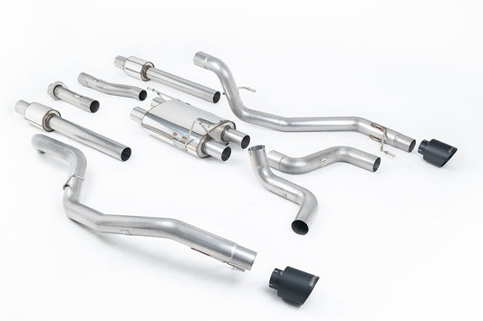 Ford F150 Raptor V6 Supercab (Gen 2) - Cat-Back Exhaust System with GT-115 Cerakote Black Trims
