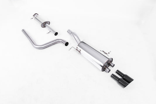 Ford Fiesta MK7 ST 1.6 - Resonated (quieter) Cat Back Exhaust System with GT-80 Black Tips