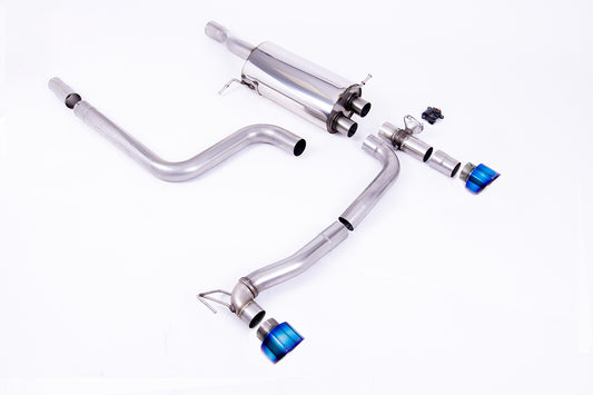Ford Fiesta MK8/8.5 ST 1.5 - GPF Back Maxton Designs Dual Outlet System with Burnt Titanium GT-100 Trims