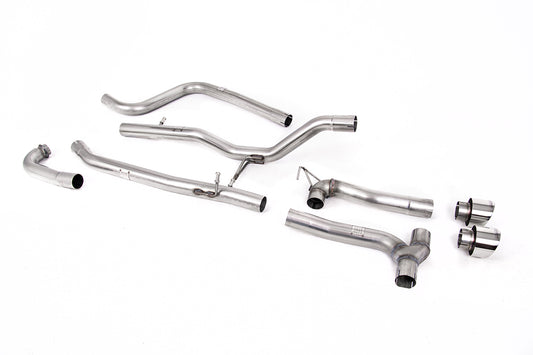 Ford Fiesta MK8 1.0T ST Line (Non GPF Models) Dual Outlets - Non Resonated (Louder) Dual Outlet Exhaust System with Polished GT-100 Trim (Requires Maxton Diffuser)