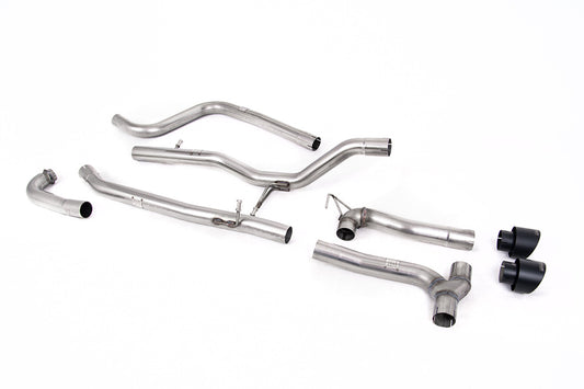 Milltek Cat-back - Dual Outlet Systems (Requires Maxton Diffuser) Non-Resonated (Louder) with Cerakote Black GT-100 Trims - Fiesta - MK8 1.0T EcoBoost ST-Line 3 & 5 Door (Non-OPF/GPF Models O - TMC Motorsport