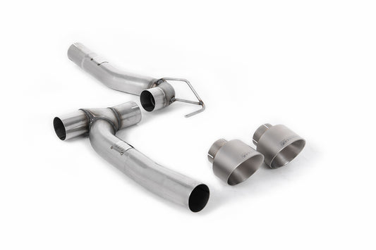 Ford Fiesta MK8 1.0T ST Line (Dual Outlets) - Upgrade Kit for Existing Milltek Cat Back Systems with Brushed Titanium GT-100 Trims