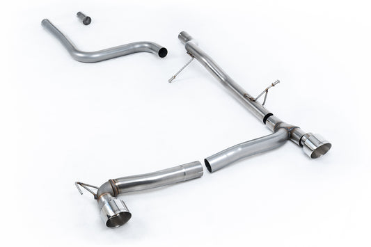 Ford Fiesta MK8 1.0T ST Line (Dual Outlets) - GPF/OPF Back Non-Resonated (Louder) with Polished GT-100 Trims