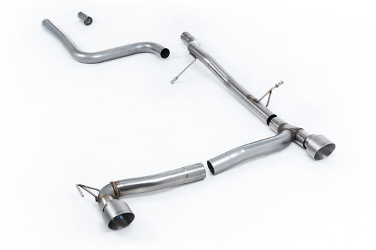 Ford Fiesta MK8 1.0T ST Line (Dual Outlets) - GPF/OPF Back Non-Resonated (Louder) with Brushed Titanium GT-100 Trims