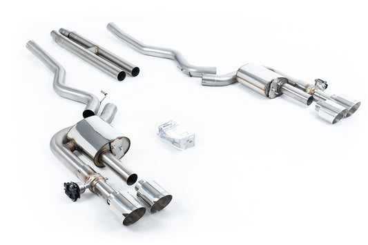 Ford Mustang 5.0 V8 Dark Horse/ Mach 1 - Active Valved Cat Back with H Pipe and Polished Tips