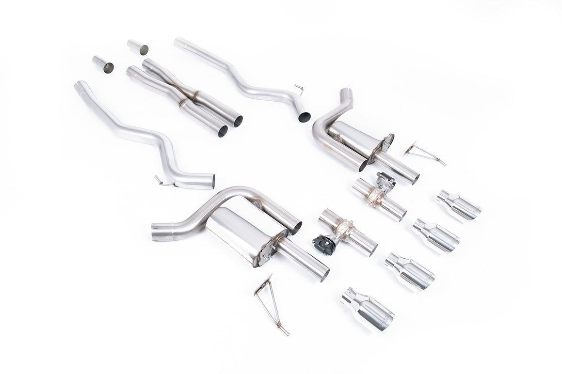 Ford Mustang 5.0 V8 GT (S650 Fastback) - Active Valved Cat Back with X Pipe and Polished Tips