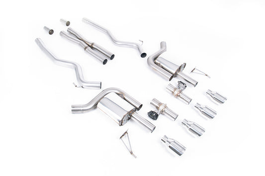 Ford Mustang 5.0 V8 GT (S650 Fastback) - Active Valved Cat Back with X Pipe and Polished Tips