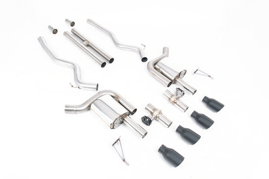 Ford Mustang 5.0 V8 GT (S650 Fastback) - Active Valved Cat Back with H Pipe and Cerakote Tips