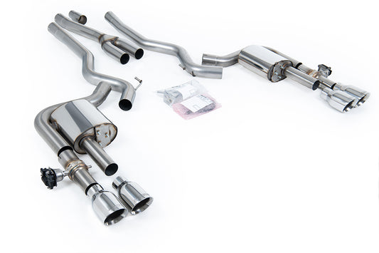 Ford Mustang 2.3 (S650 Fastback) - Valved Non-Resonated Cat-back with Polished Trims