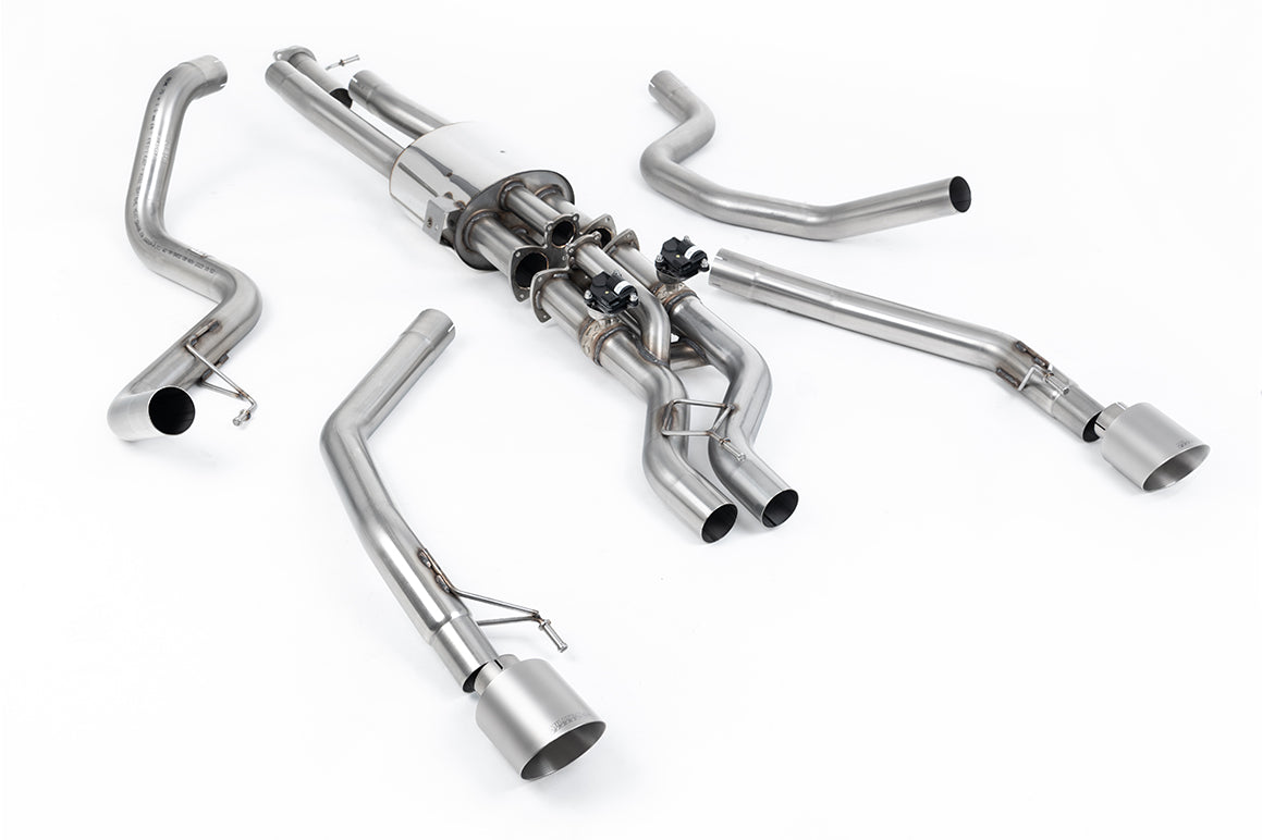 Ford Raptor 3.0 V6 - Valved Cat Back with GT-115 Brushed Titanium Tips