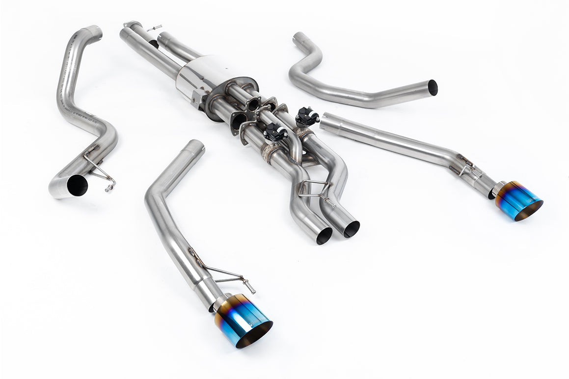 Ford Raptor 3.0 V6 - Valved Cat Back with GT-115 Burnt/Blue Titanium Tips
