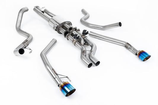 Ford Raptor 3.0 V6 - Valved Cat Back with GT-115 Burnt/Blue Titanium Tips