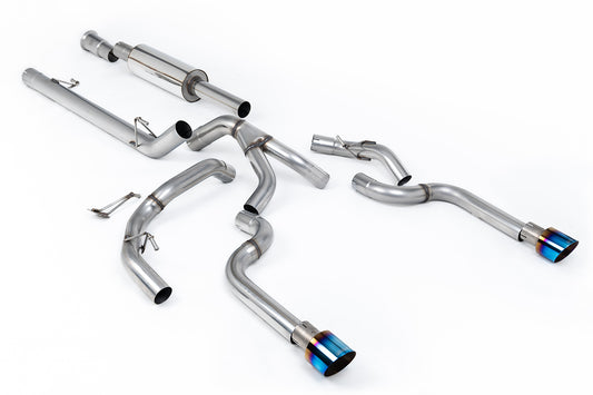 Ford F150 5.0 V8 Supercrew - Road+ Cat-Back with Dual Burnt/Blue Titanium Tips
