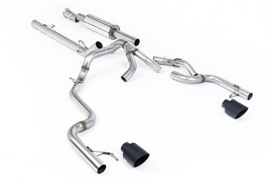 Ford F150 5.0 V8 Supercrew Tremor - Road+ Resonated Cat-back with Dual Cerakote Black Tips