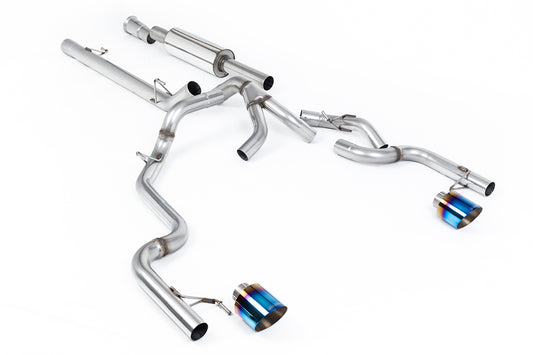 Ford F150 5.0 V8 Supercrew Tremor - Road+ Resonated Cat-back with Dual Burnt Titanium Tips
