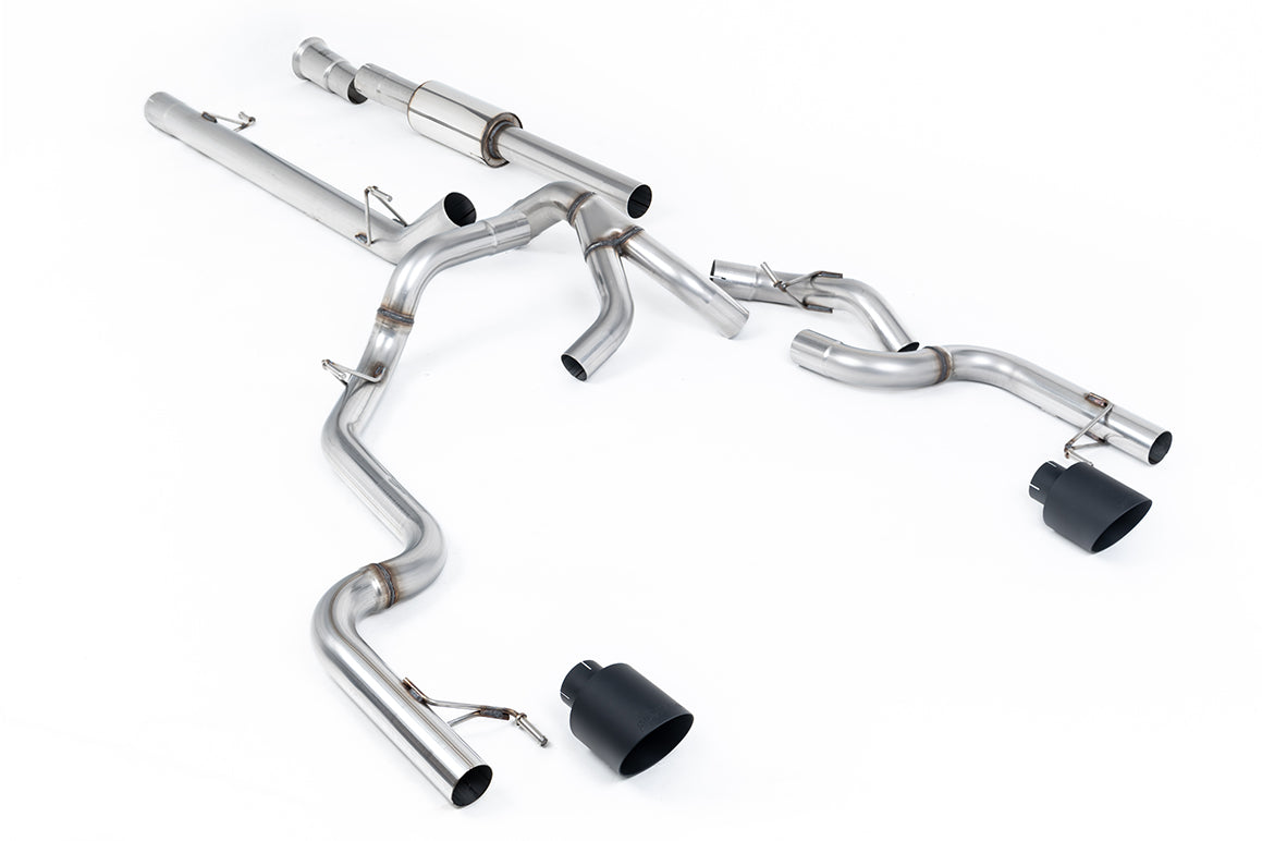 Ford F150 5.0 V8 Supercrew Tremor - Race Part-Resonated (Louder) Cat-back with Dual Cerakote Black Tips