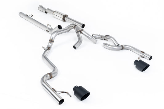 Ford F150 5.0 V8 Supercrew Tremor - Race Part-Resonated (Louder) Cat-back with Dual Cerakote Black Tips