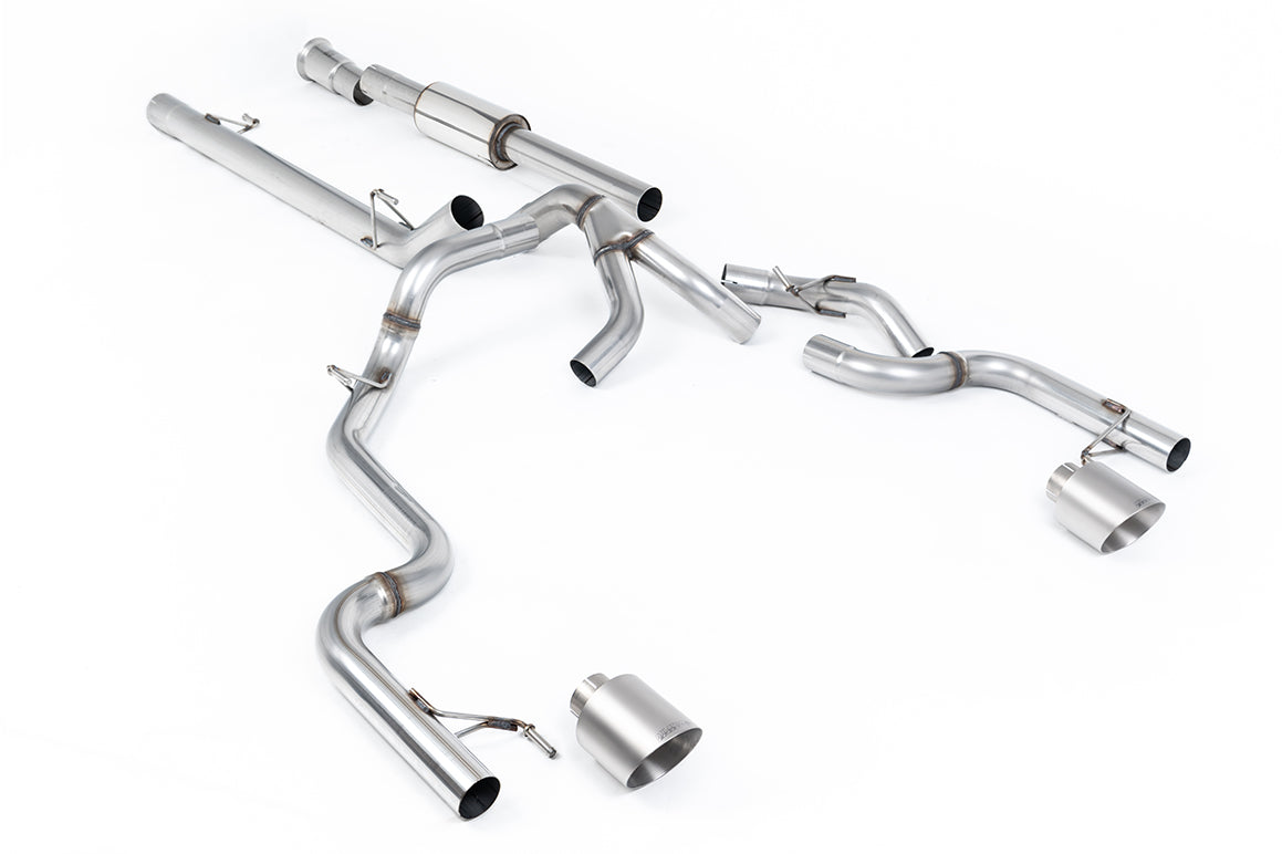 Ford F150 5.0 V8 Supercrew Tremor - Race Part-Resonated (Louder) Cat-back with Dual Brushed Titanium Tips