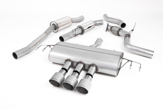 Honda Civic FK8 Type R - Resonated Cat-Back Exhaust System with 3 x Titanium GT-100 Trims