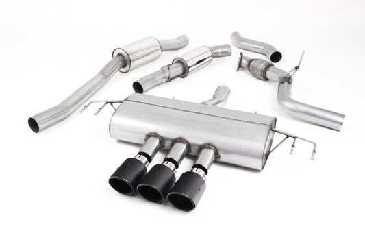 Honda Civic FK8 Type R - Resonated Cat-Back Exhaust System with 3 x Carbon Jet-100 Trims