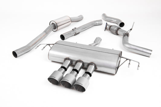 Honda Civic FK8 Type R - Part Resonated Road+ Cat Back with 3 x Titanium GT-100 Trims